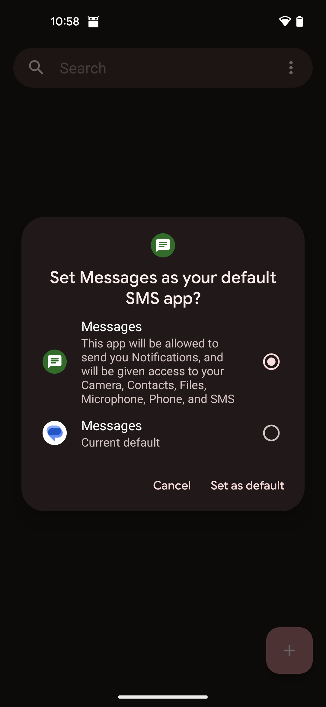 Screenshot 4.5 Messages default