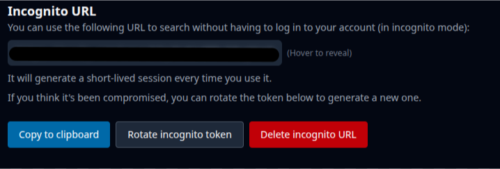 Incognito URL