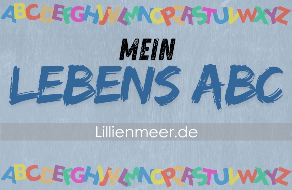 Grafik mit dem Text 'Mein Lebens ABC' in blauer Schrift auf einem hellen Hintergrund mit bunten Buchstaben.