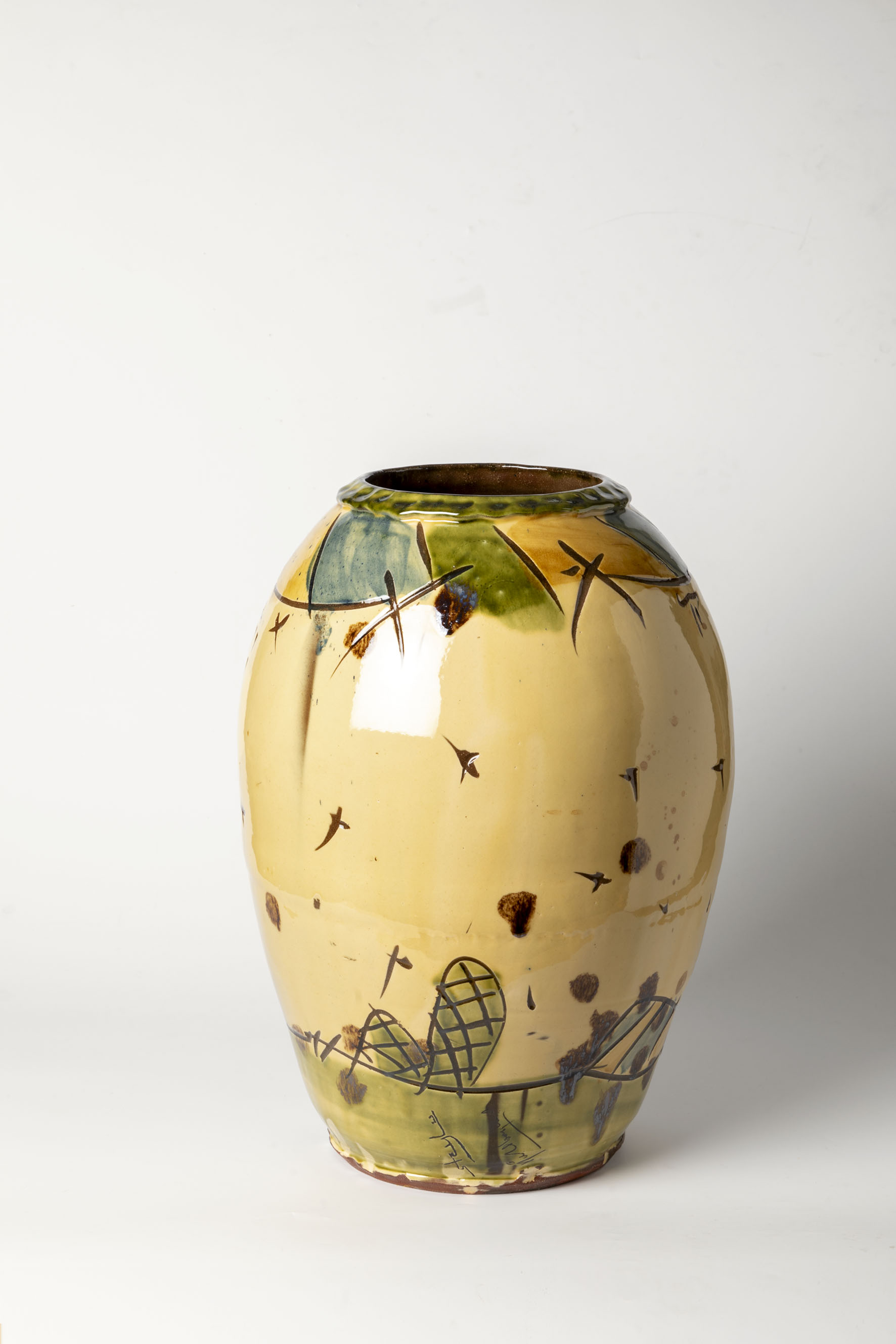 -Dreaming of the Hills- Tall slipware jar, Niek Hoogland (c)
