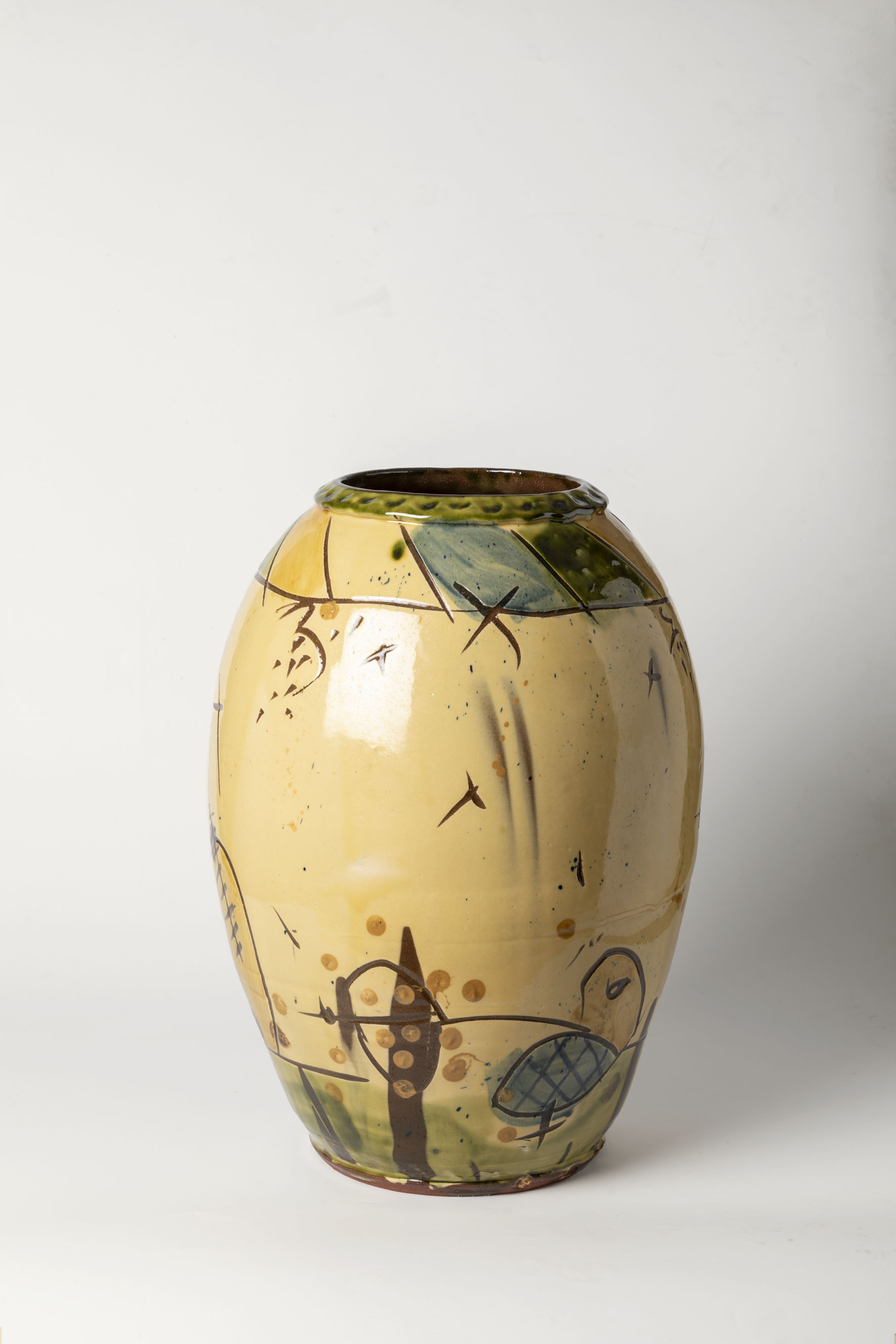 -Dreaming of the Hills- Tall slipware jar, Niek Hoogland  (b)