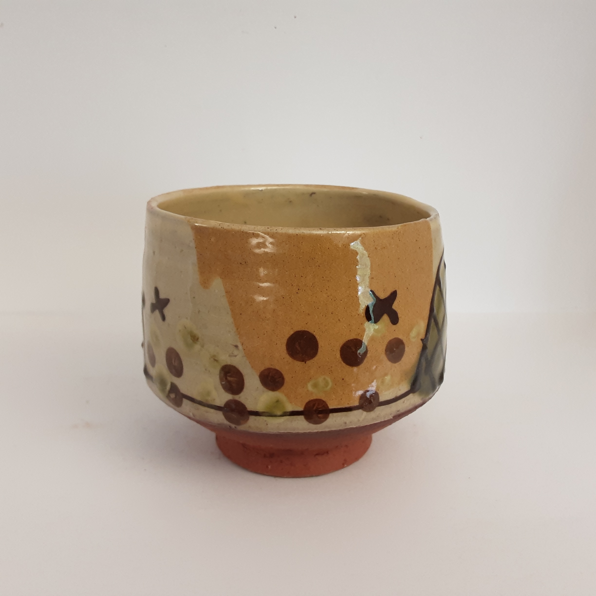 Slipware bowl, Niek Hoogland, Leach Pottery, St. Ives Cornwall, UK