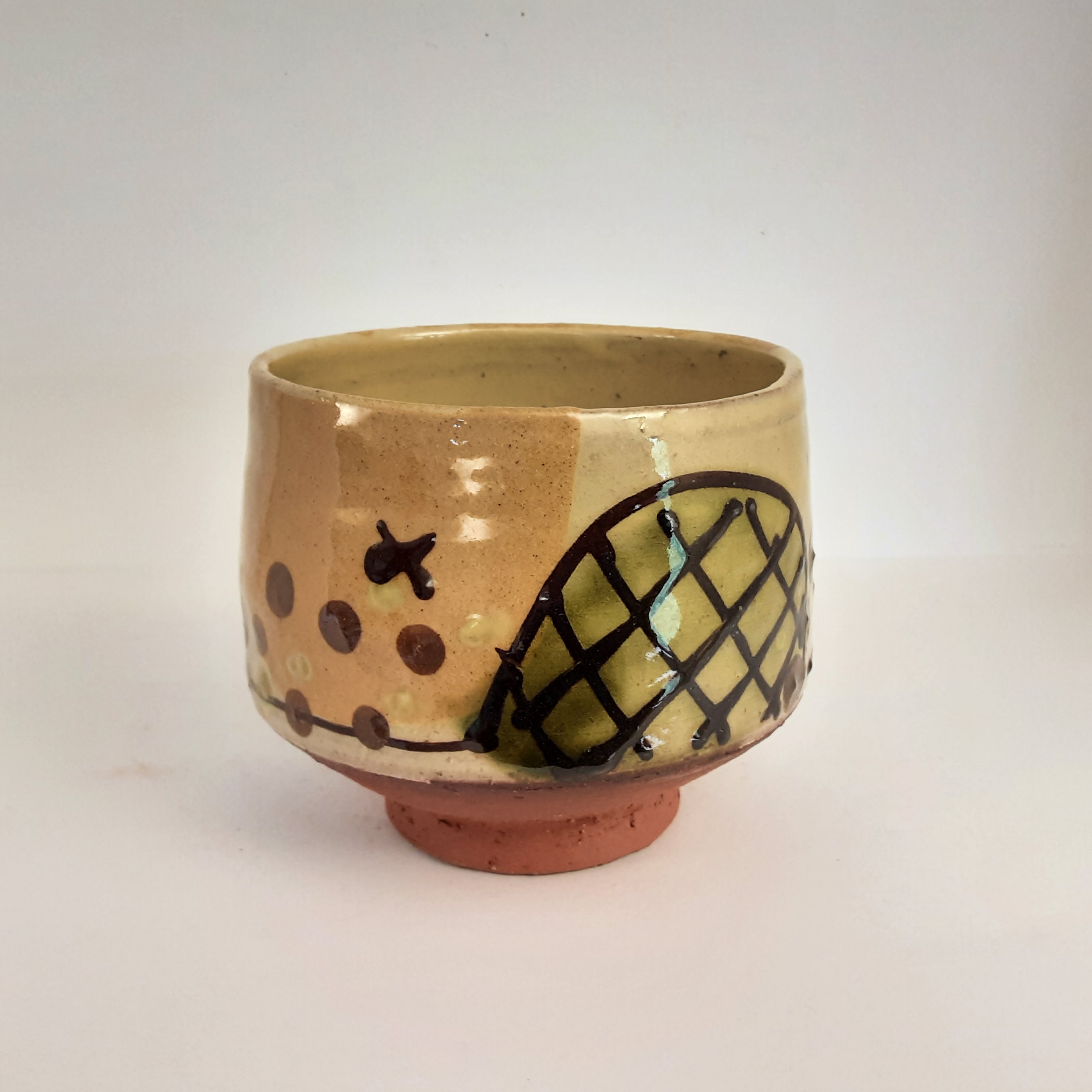 Slipware bowl, Niek Hoogland, Leach Pottery, St. Ives Cornwall, UK