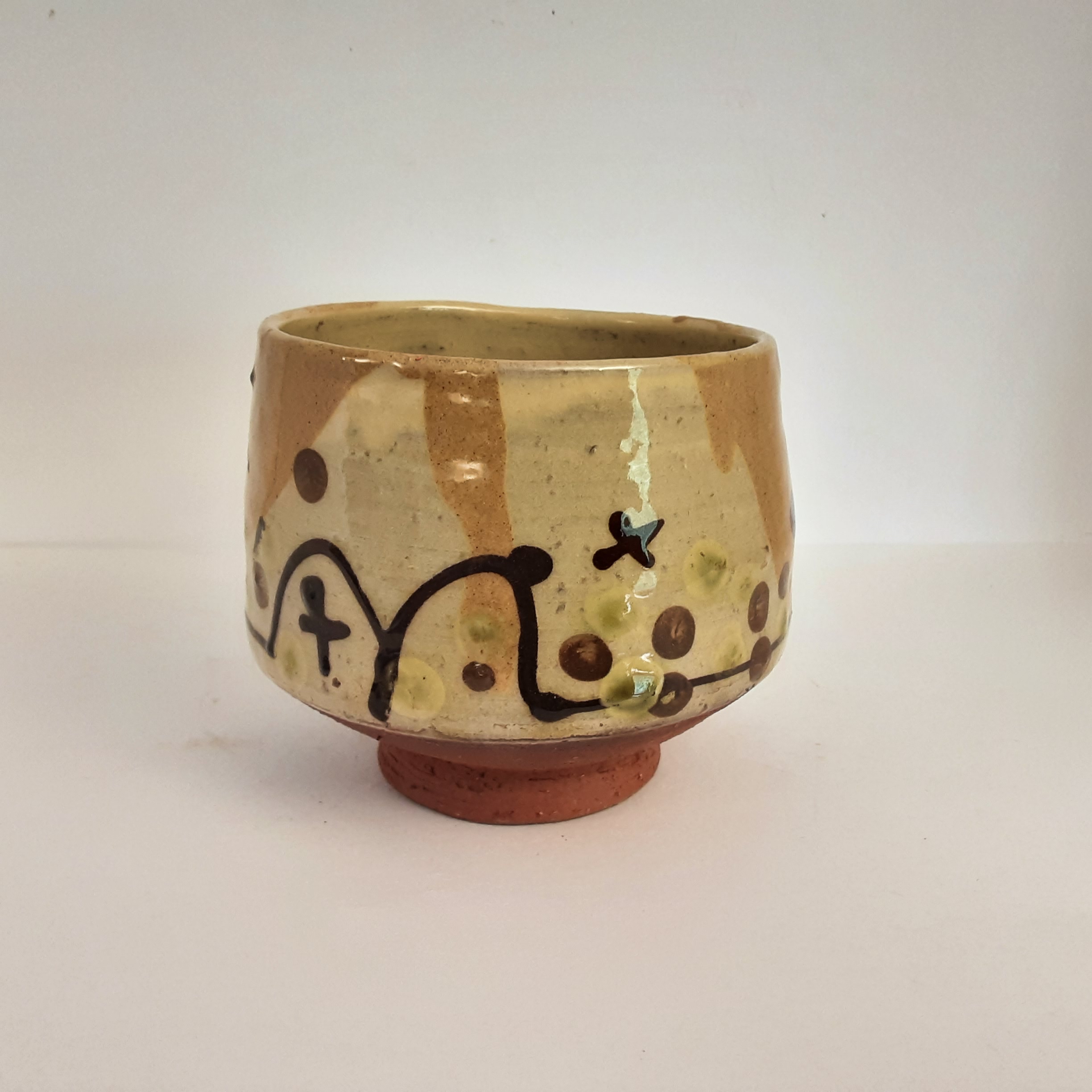 Slipware bowl, Niek Hoogland, Leach Pottery, St. Ives Cornwall, UK