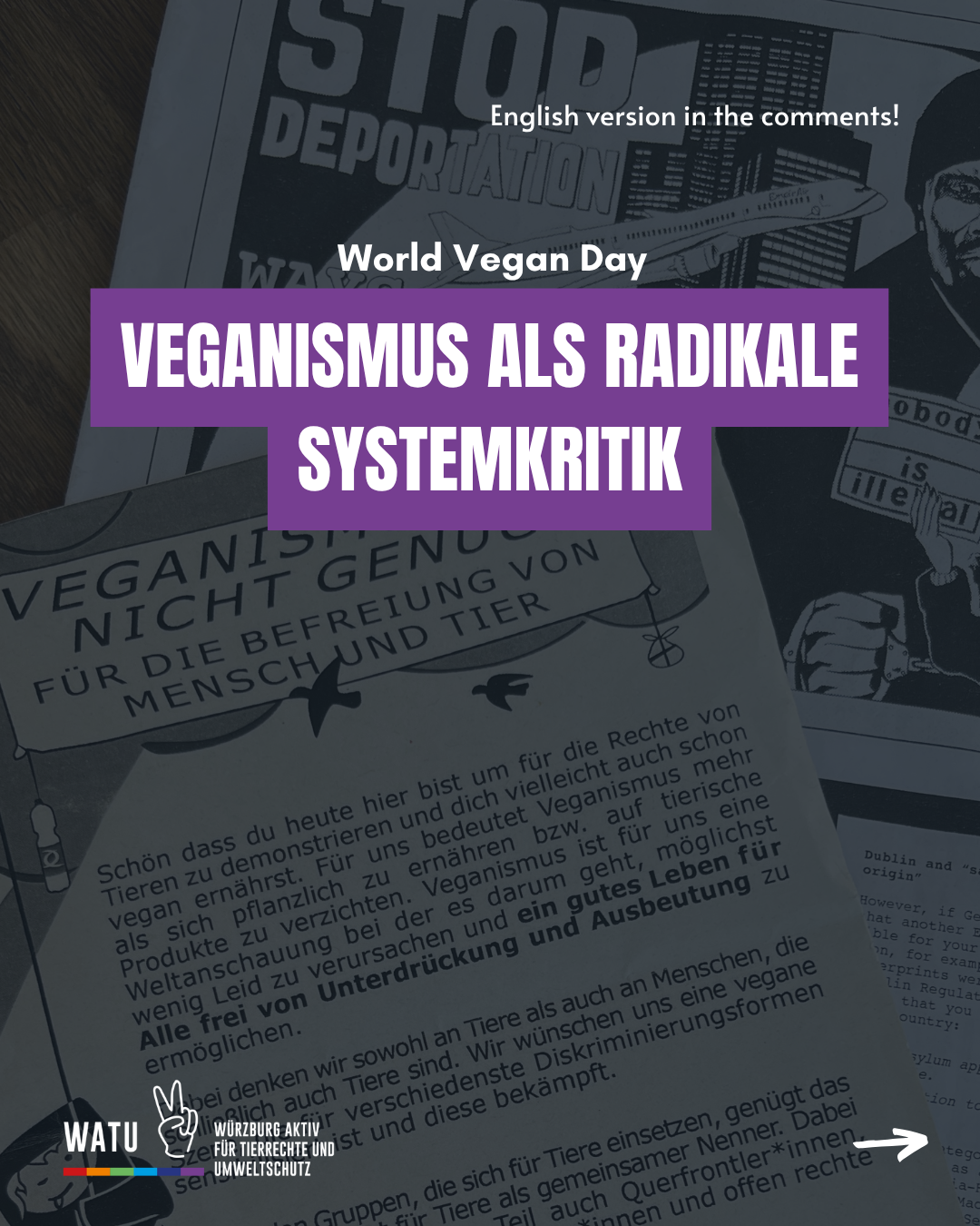 World Vegan Day: Veganismus als radikale Systemkritik
English version in the comments!