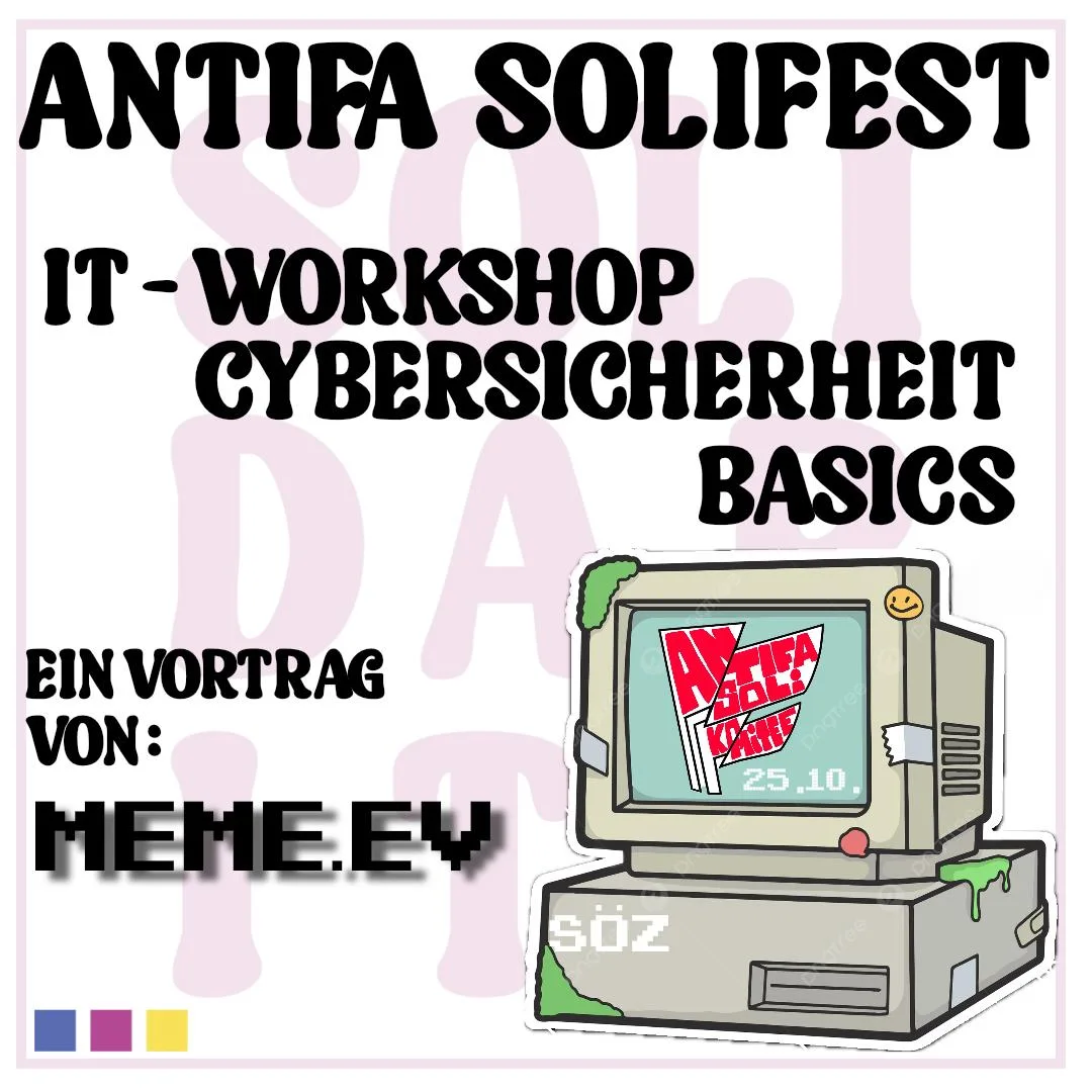 Kachel mit dem Bild eines altmodischen Computers und den Eckdaten zum Workshop der im Post beworben wird